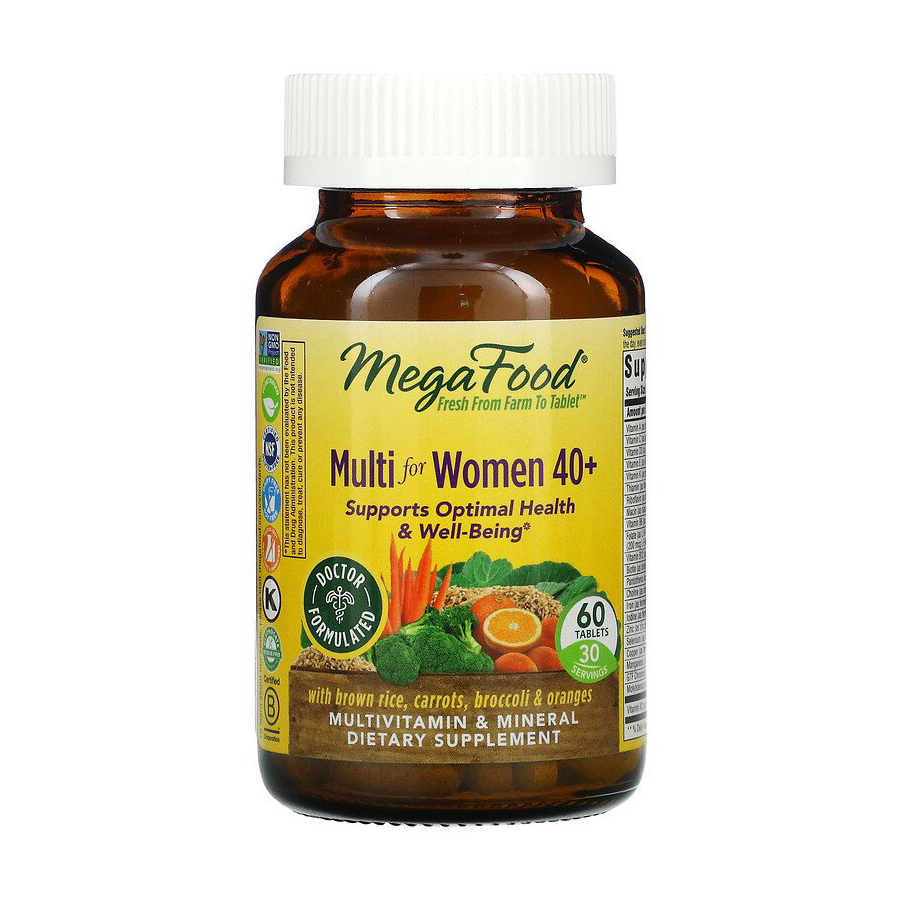 Мультивітаміни для жінок 40+ MegaFood Multi for Women, 60 таблеток